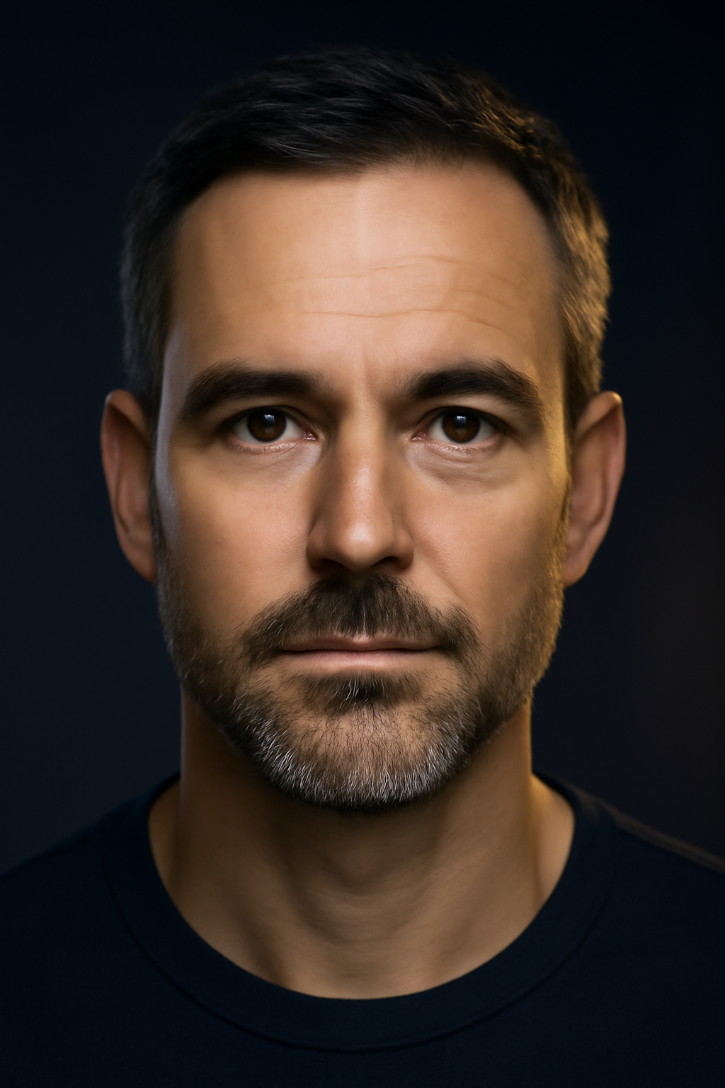 Split face — man today vs aged 10 years without treatment